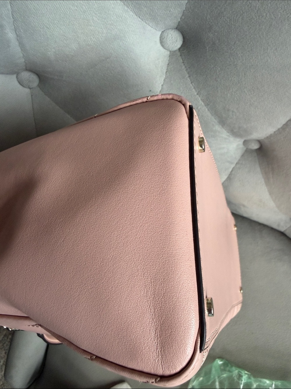 KATE ♠️ SPADE LEATHER Pink Quilted Chain-Handle BAG - Picture 15 of 17
